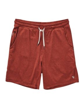 Vuori Men’s Ponto Shorts in Red Clay Heather Athletic Drawstring Shorts Large
